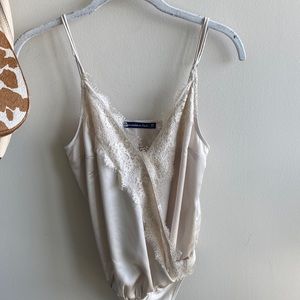 Abercrombie cream lace cami bodysuit